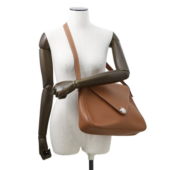 HERMES Christine Taurillon Clemence Cognac - Picture 3 of 15